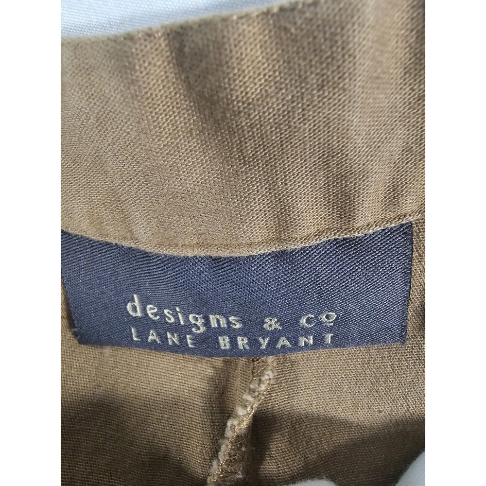 Designs and Co by Lane Bryant Pants Tan Khaki Straight Leg Size 16 Womens - Picture 4 of 5